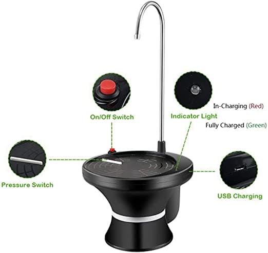 Smart Water Gallon Dispenser, Electric Rechargeable Water Pump, Home Bottled Water Pump, Water Bottle Pump Dispenser, Portable Desktop Water Dispenser, Bucket Bottle Dispensers For Kitchen, Universal Electric USB Water Dispenser Smart Water Gallon Dispenser, Electric Rechargeable Water Pump, Home Bottled Water Pump, Water Bottle Pump Dispenser, Portable Desktop Water Dispenser, Bucket Bottle Dispensers For Kitchen, Universal Electric USB Water Dispenser